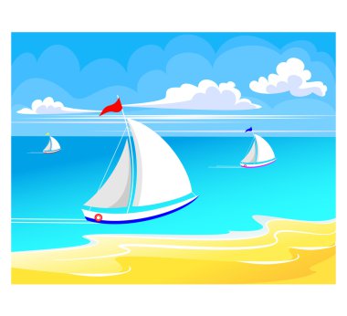 Sea regatta clipart