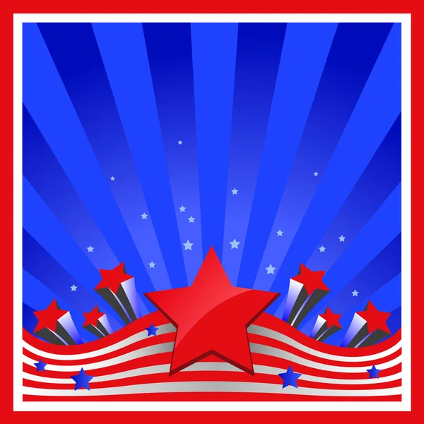 Háttér-Usa zászló elemekkel Stock Illusztrációk