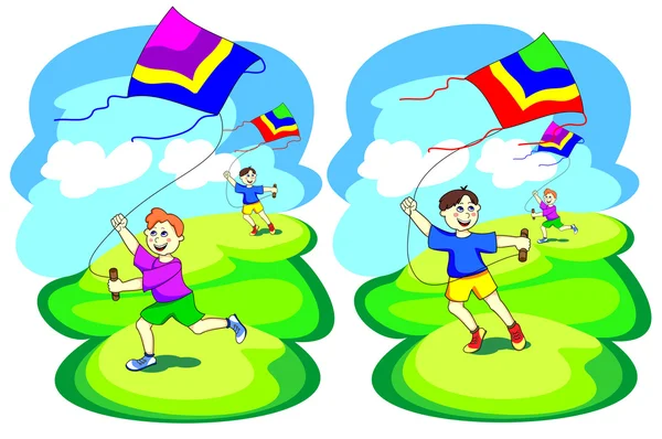 Kite game Royalty Free Stock Illustrations