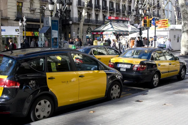 Taxis alineados — Foto de Stock