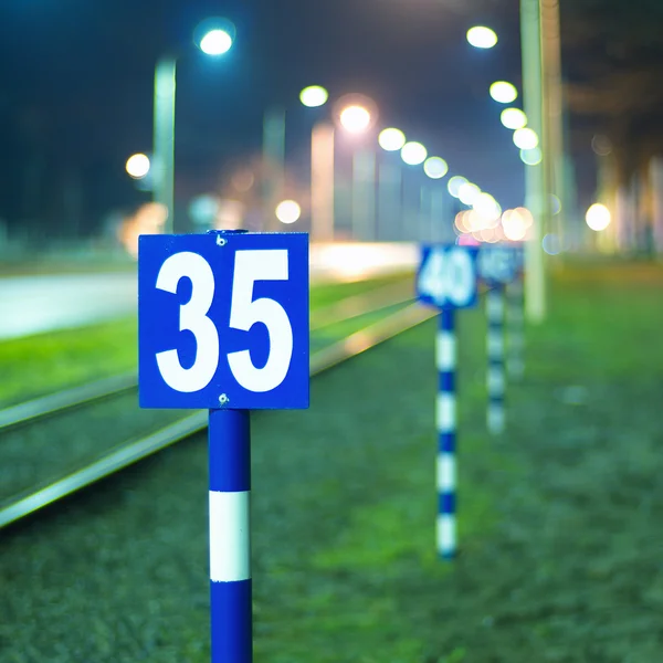 Number 35 on sign. — Stock Photo, Image