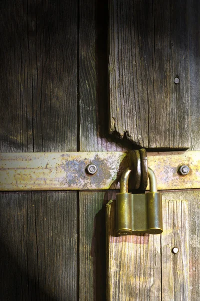 stock image Locked rusty padlock