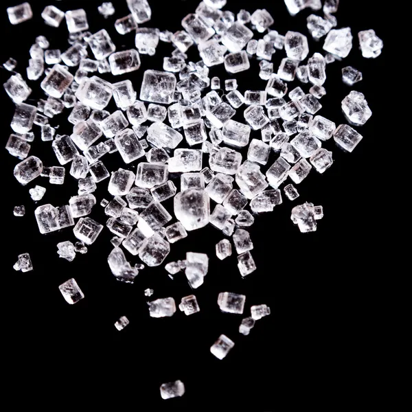 Кристаллы сахара и соли — стоковое фото
