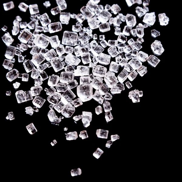 Cukru lub Zdjęcia makro kryształów soli — Zdjęcie stockowe