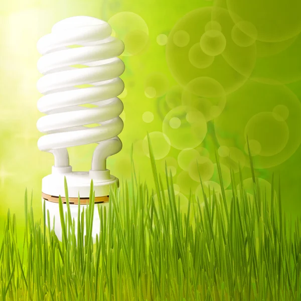 Risparmiare energia concetto sfondo astratto verde — Foto Stock