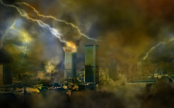 Apocalipse apocalipse anomalia meteorológica do dia do juízo final — Fotografia de Stock
