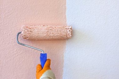 Painting the wall clipart