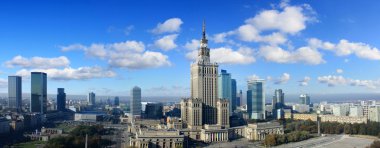 Warsaw panorama clipart