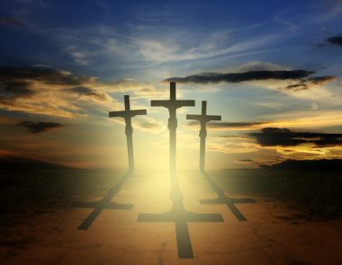 Easter three crosses clipart