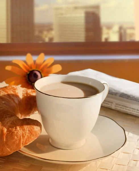 Kahvaltı nad kahve — Stok fotoğraf