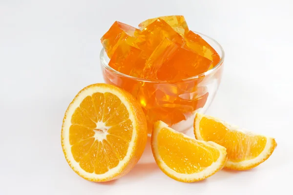 Jelly orange dessert — Stock Photo, Image