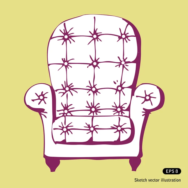 Винтажное кресло — стоковый вектор