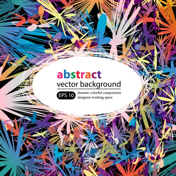 Composición floral abstracta — Vector de stock