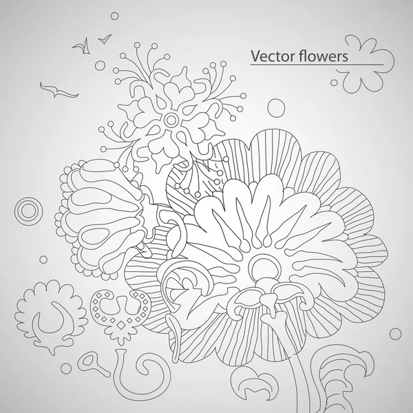 Abstract floral composition — Stock Vector
