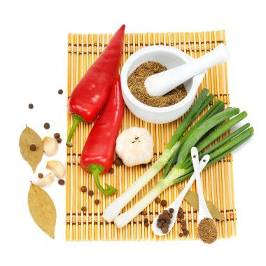 Vegetables and spices clipart