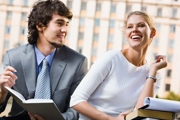 Students at meeting — Stock Photo, Image