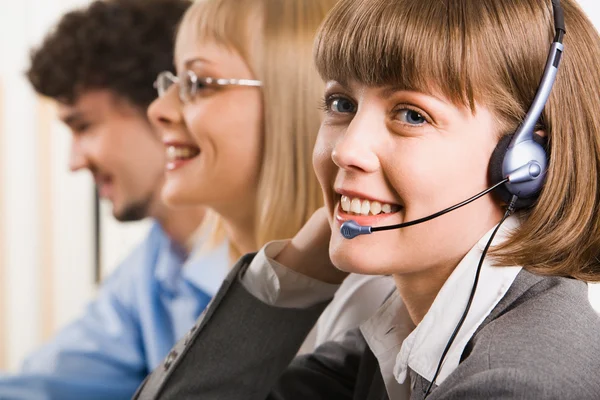 Friendly customer support service — Stock Photo, Image
