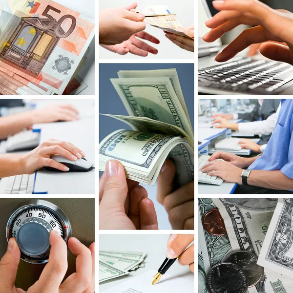 Conceptual business collage — Stock Photo, Image