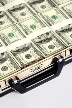 Briefcase full of dollars clipart