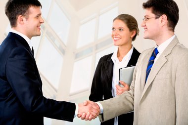 Businessmen's handshake clipart