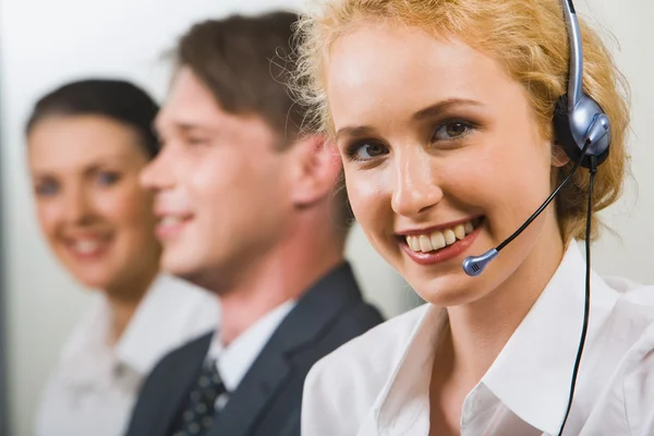 Friendly customer support service — Stock Photo, Image