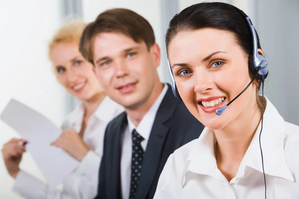 Friendly customer support team — Stock Photo, Image