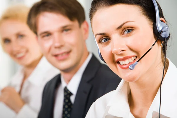 Friendly customer support team — Stock Photo, Image