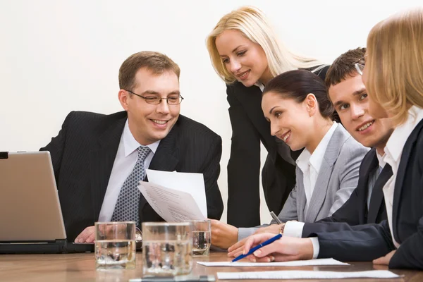 Group of business working at meeting — Stock Photo, Image