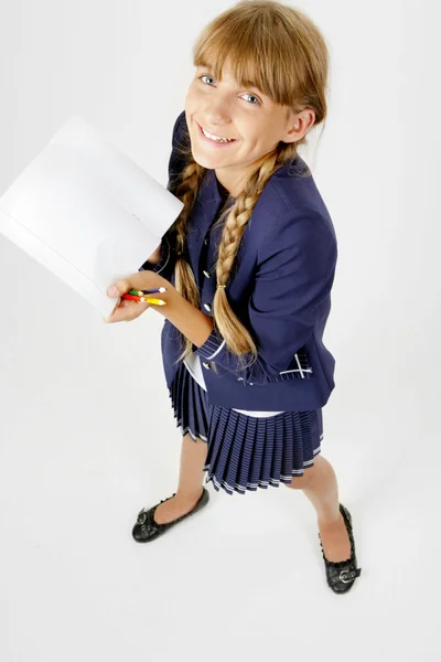 Porträt eines Schulmädchens — Stockfoto
