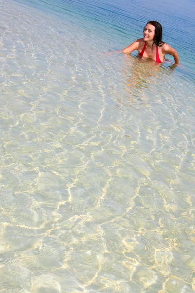 Swimming woman — Stock Photo, Image