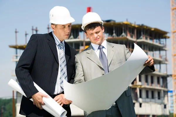 Architect and worker — Stock Photo, Image