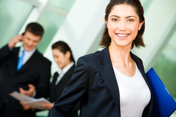 Mujer de negocios feliz — Foto de Stock