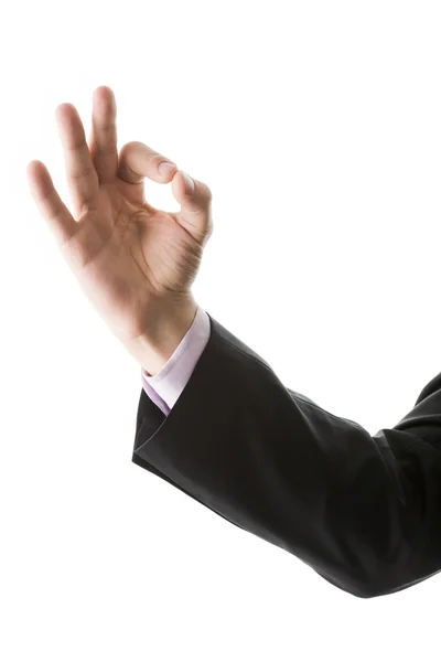 Bild einer männlichen Hand, die Zeichen von Okay zeigt — Stockfoto