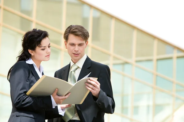 At meeting — Stock Photo, Image