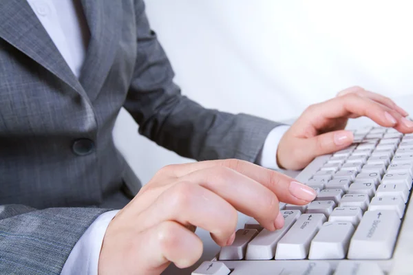 Typing a document — Stock Photo, Image