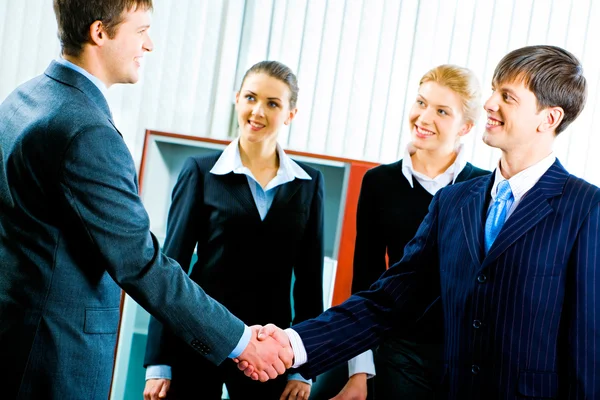 Handshake at meeting — Stock Photo, Image