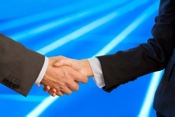 Handslag mot affärspartner — Stockfoto