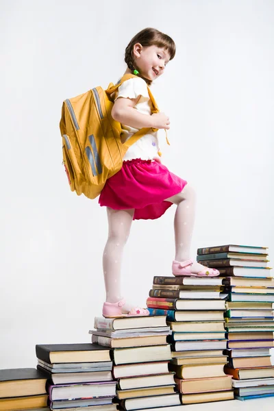 Clever schoolgirl — Stock Photo, Image