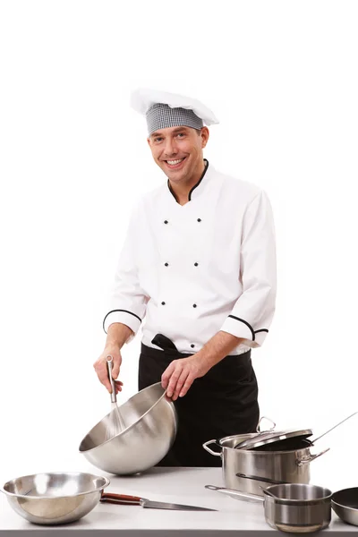 Homem cozinhando — Fotografia de Stock