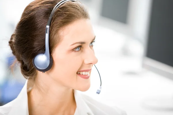 Operador de auriculares comerciales Fotos de stock libres de derechos