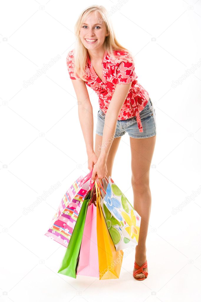 Woman with bags