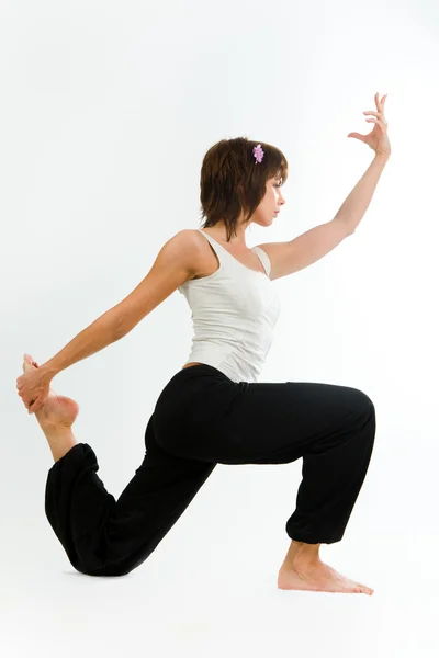 Gyakorló jóga — Stock Fotó