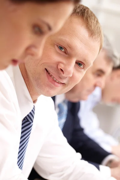 Businessman at lecture — Stock Photo, Image