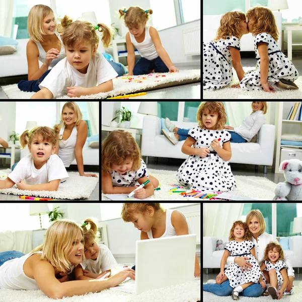 Mujer con hijas —  Fotos de Stock