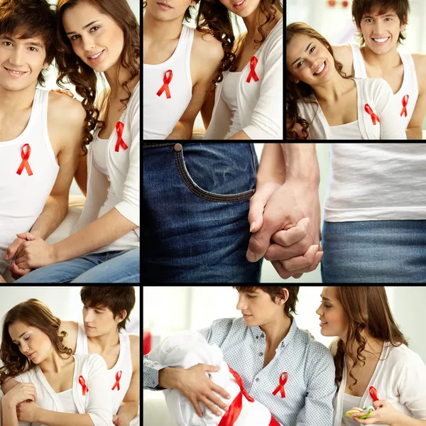 Destekleyici AIDS kampanyası — Stok fotoğraf