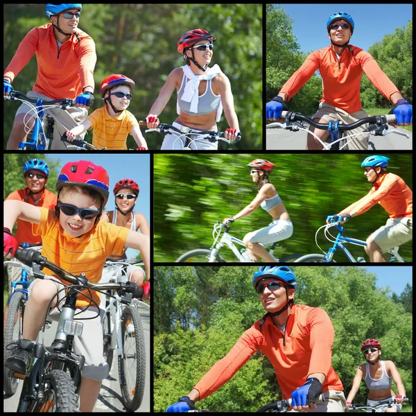 Riding on bicycles — Stock Photo, Image