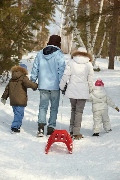 Familie lopen — Stockfoto