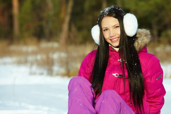 Menina no inverno — Fotografia de Stock