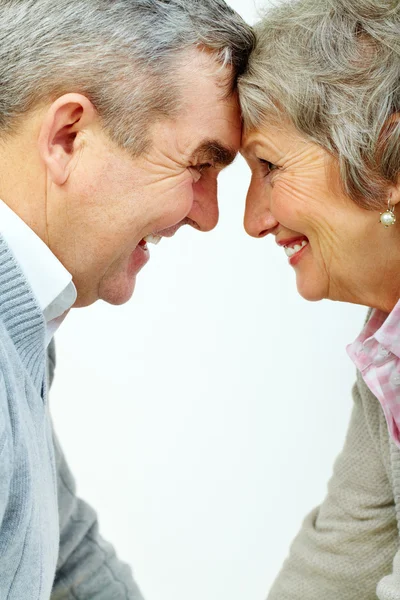 Happy aged couple — Stockfoto