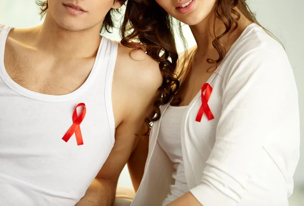 Участие в кампании по СПИДу — стоковое фото